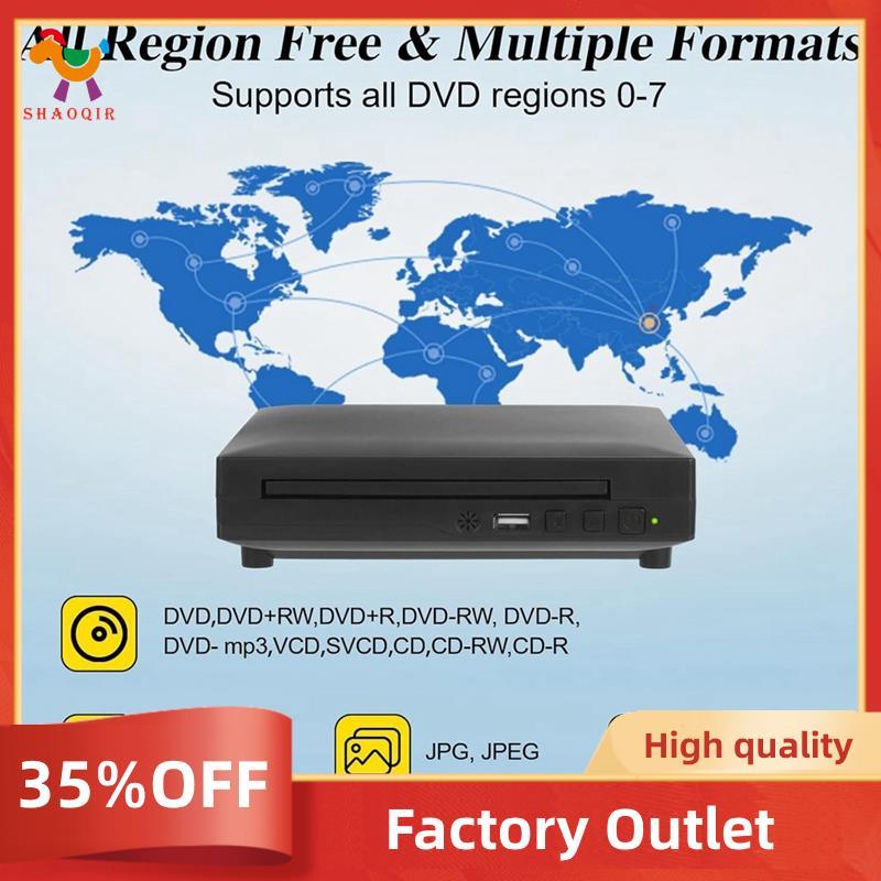 Mini Leitor De DVD 1080P Full HD USB TV CD Discos Player VCD EVD MP3 RW Home Theater Controle Remoto AV-Compatível Plugu