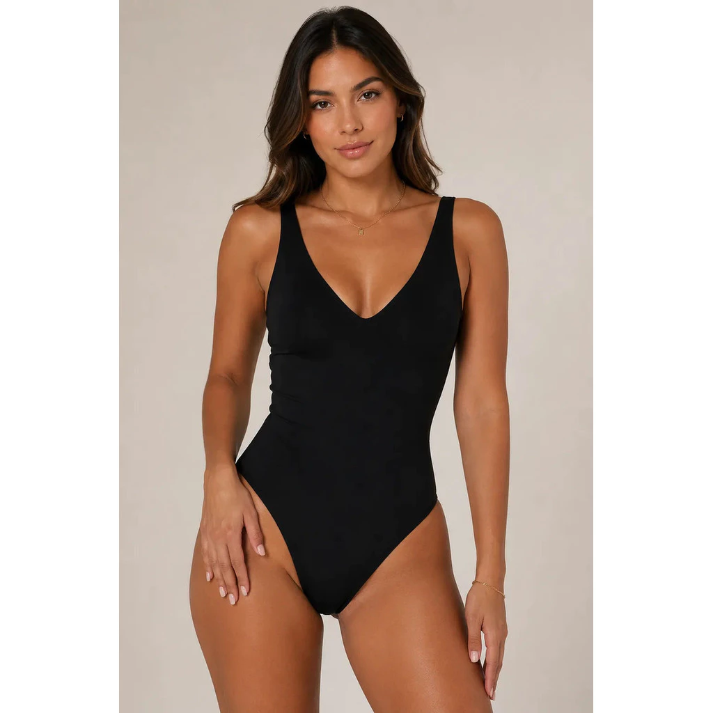 Body Feminino Poliamida Premium Legítimo Decote V Modelador