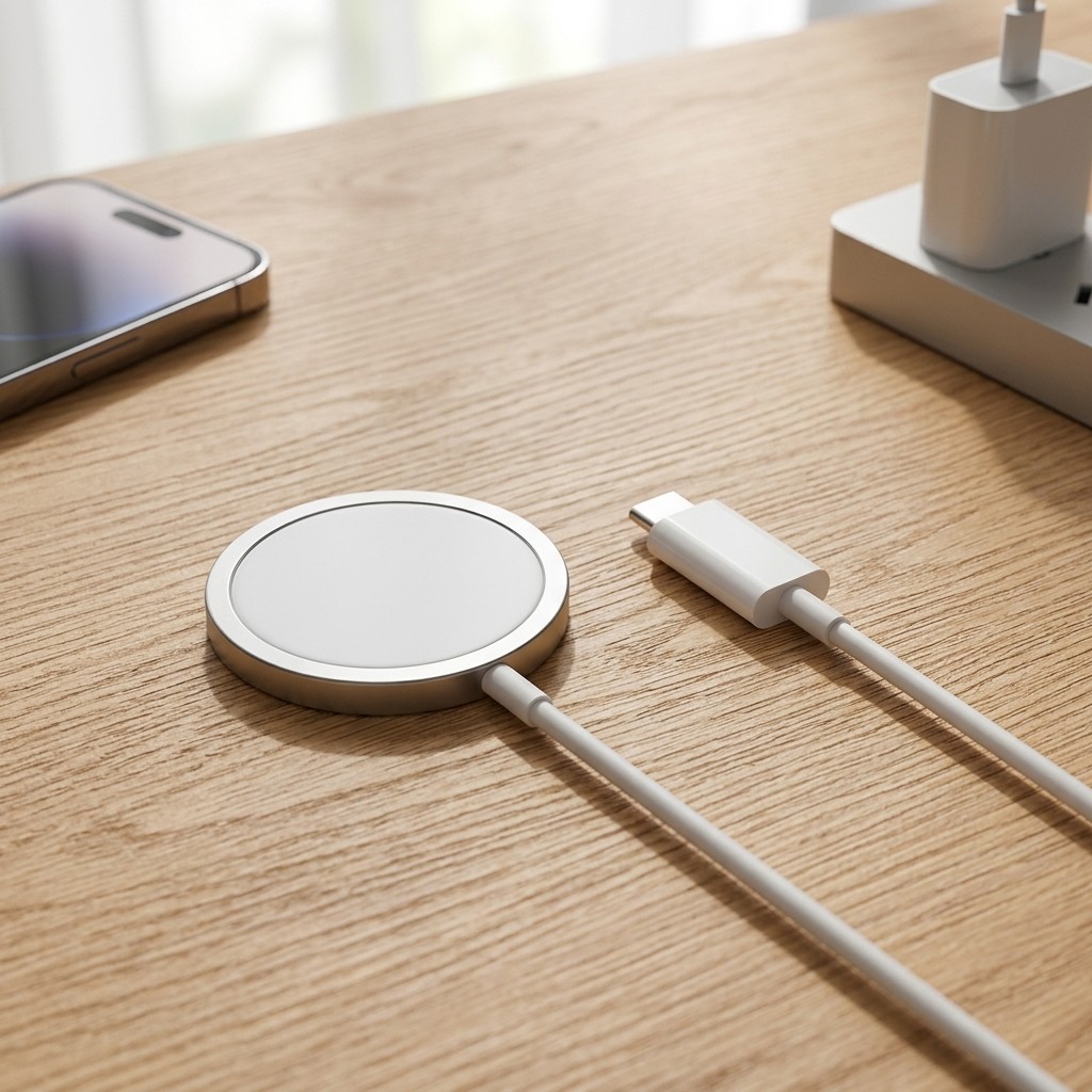 Carregador Magnetico Sem Fio Magsafe Para iPhone 15W Carregamento Rapido Inducao Cabo Tipo C