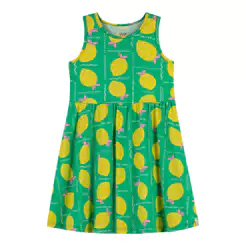 Vestido Alças Infantil Menina Godê Estampa Elian Verde