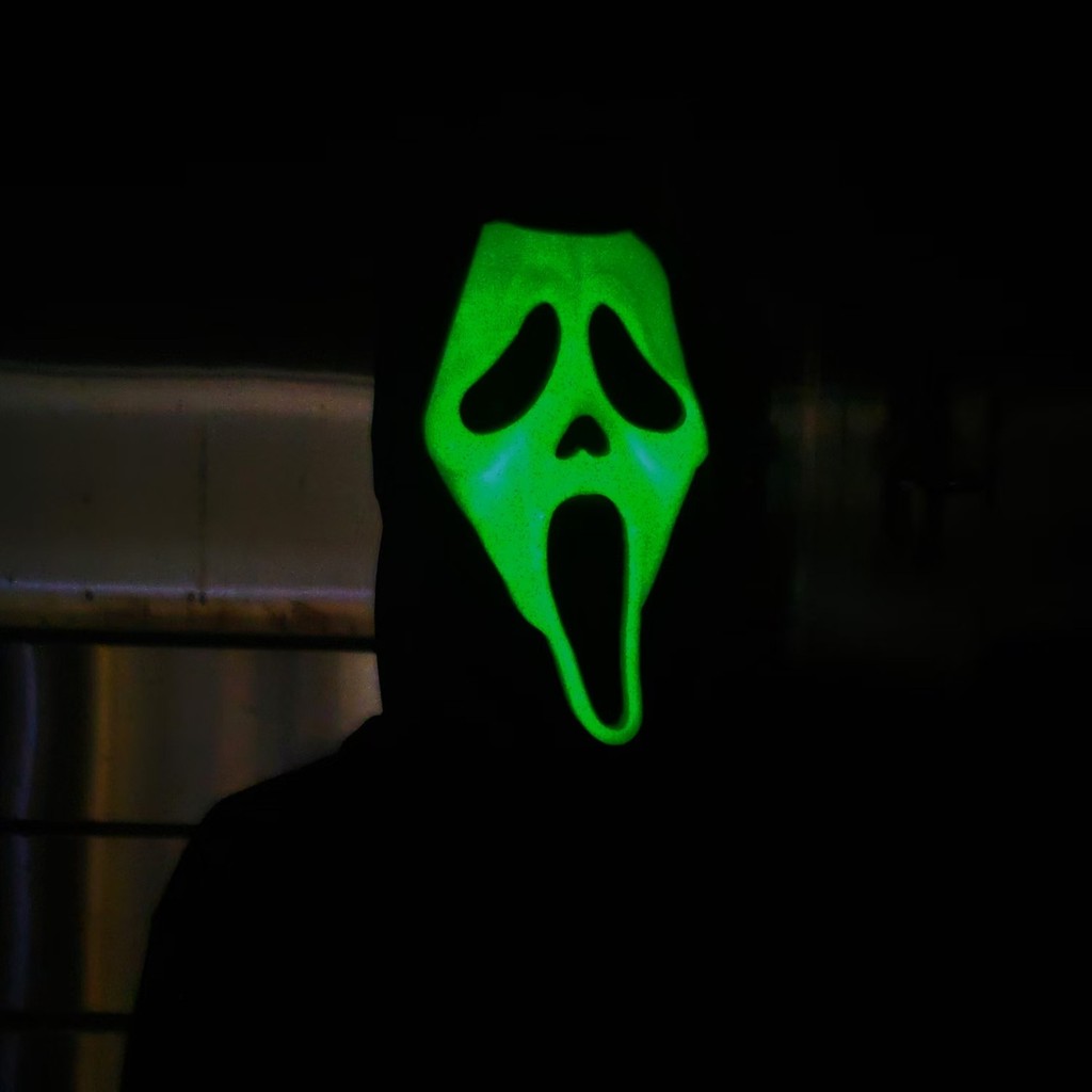 Horror Morte Luminosa Fantasma Máscara de Halloween Fantasma Festival Festa Gritando Careta Branca Masquerade 