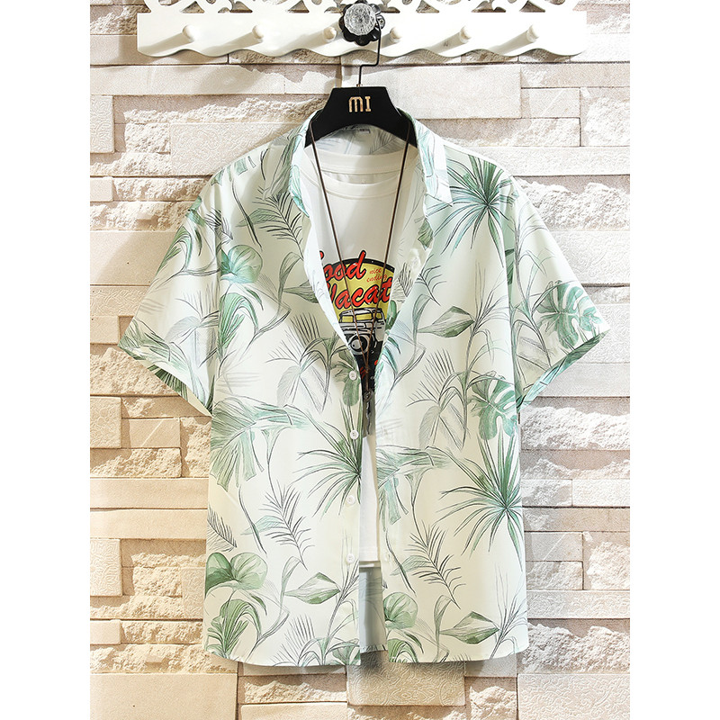 Camisa de manga curta masculina verão estilo fino 2026 novo estilo legal respirável lapela roupas superiores juventude s