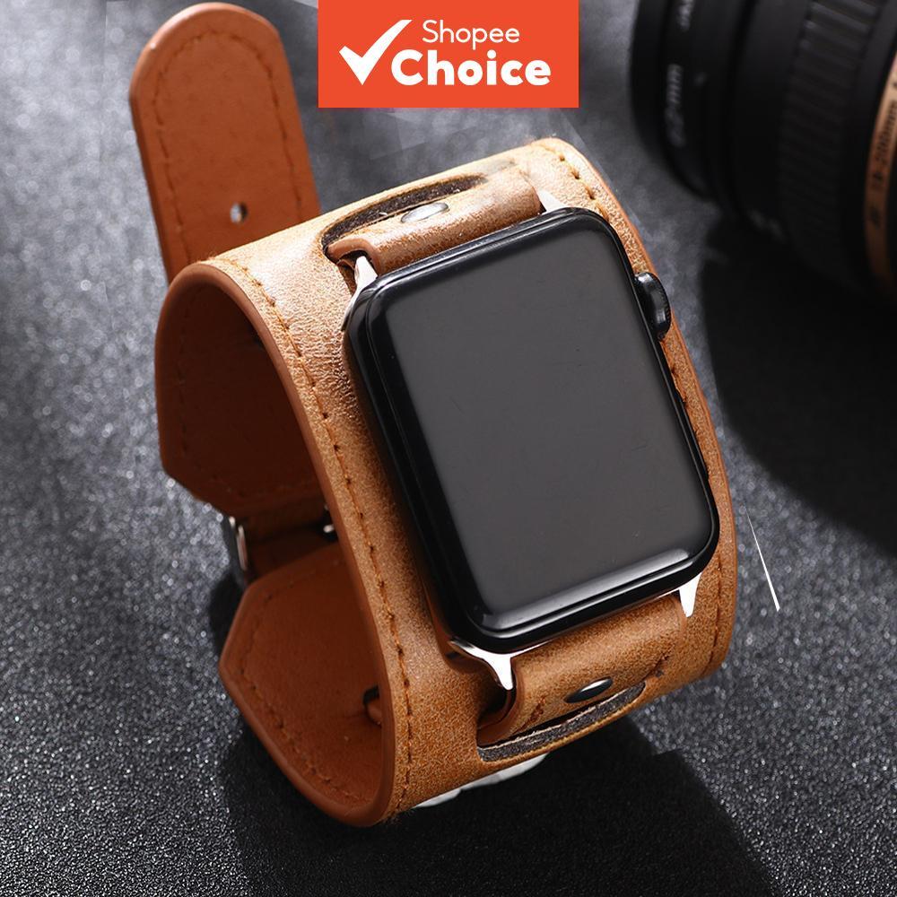 Pulseira retrô para Apple Watch, pulseira 44mm, correia 40mm, 38mm, 42mm, de couro, cinto, pulseira para