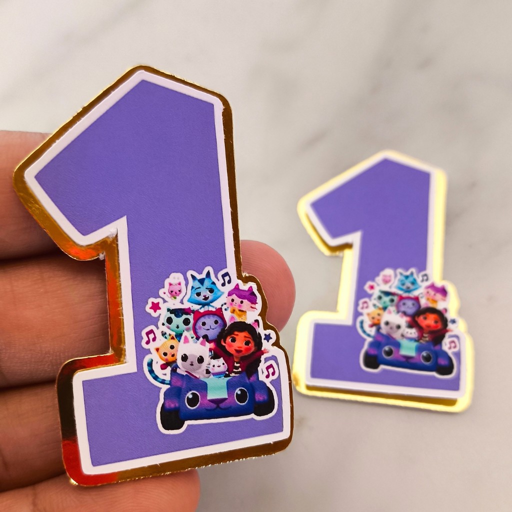 10 Aplique 3D Personalizado Casa magica Gabi  Lembrancinhas de Aniversário Infantil