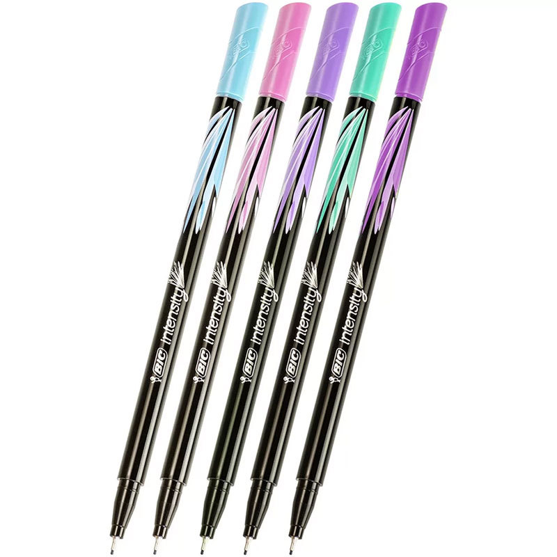 Caneta hidrográfica Intensity Ultra Fina Pastel 0.4mm com 5 unidades Bic · foto 2