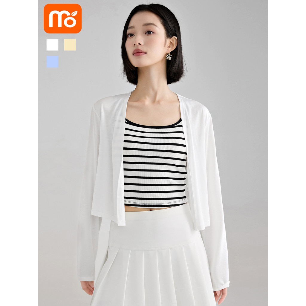 Cardigan exterior feminino estilo fino gelo seda ar condicionado camisa verão branco novo estilo Modal luz solta xale de
