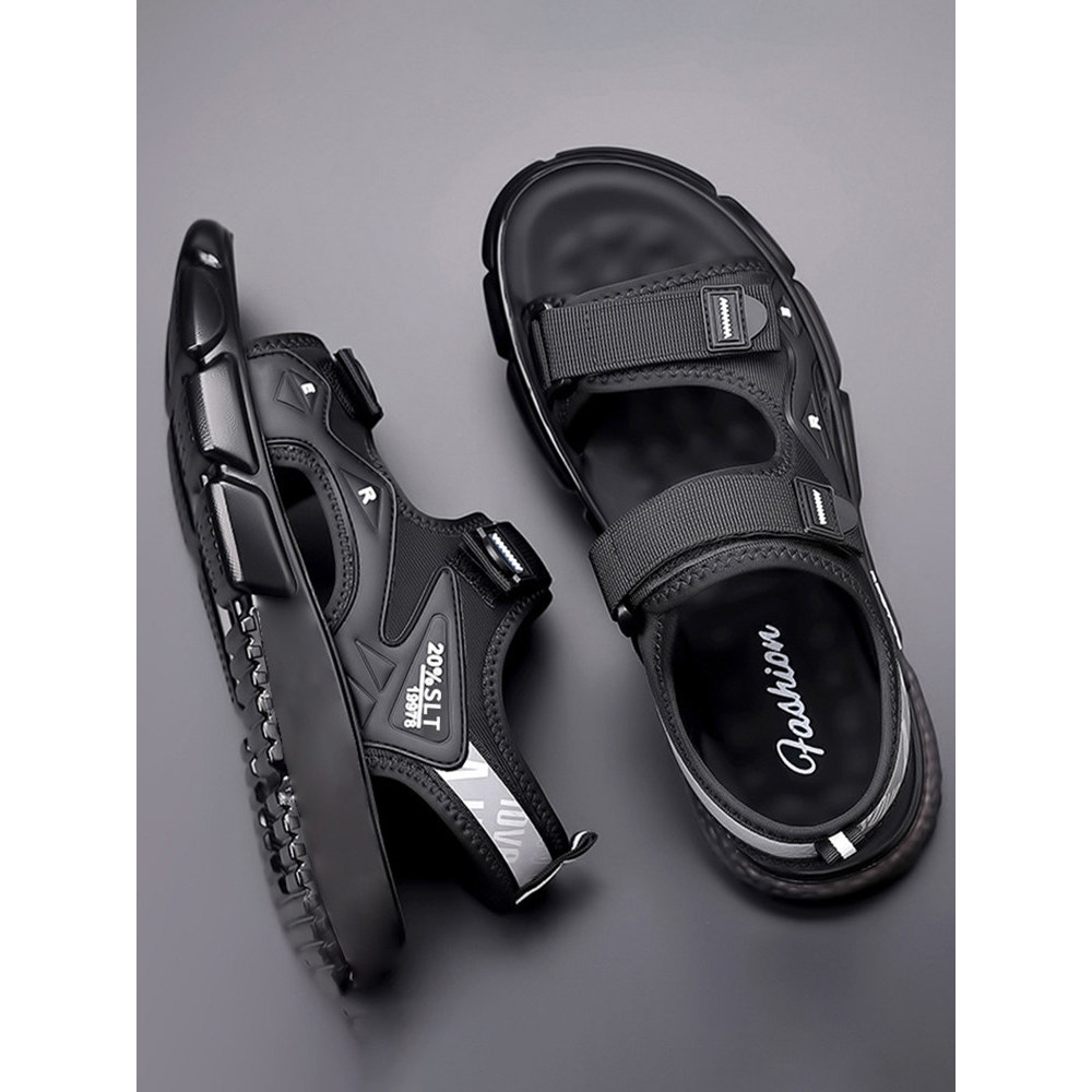 Sapatos de praia casuais masculinos de verão 45 pés de gordura sandálias de duas peças masculinas 46 sapatos masculinos