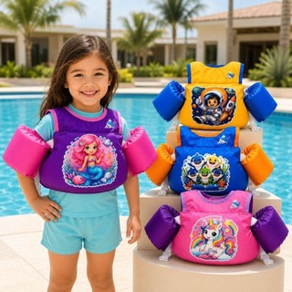 Bóia Infantil Colete Salva Vidas Com Alça de Ombro de 1 a 7 anos Não Fura Kids Premium