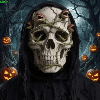 Capacete De Malha Facial Completa KBOX , Máscara De Zumbi De Caveira Lavável Confortável Cosplay De Halloween Impressa P