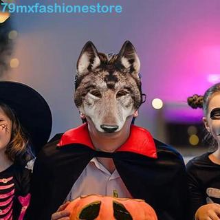 Máscara De EVA MXFASHIONESB , Adereços De Festa De Lobo Lobisomem De Halloween , Meia Face De Animal Husky Cosplay