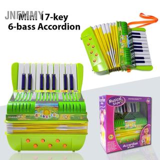 Jnfmmy Mingzhe 17 Teclas 6 Baixo Acordeão Mini Botão Piano para Iniciantes Material ABS com Alça Performance de Palco