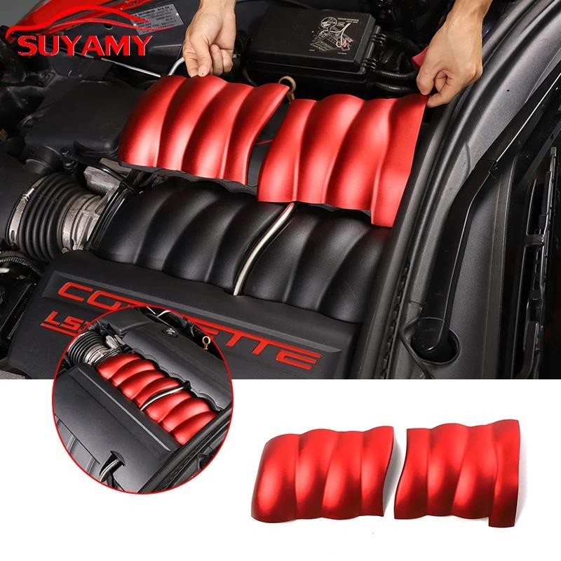 Para Chevrolet Corvette C6 2005-2013 Liga De Alumínio Do Motor Carro Capa Entrada Ar Proteção Intermediária Guarnição Ac