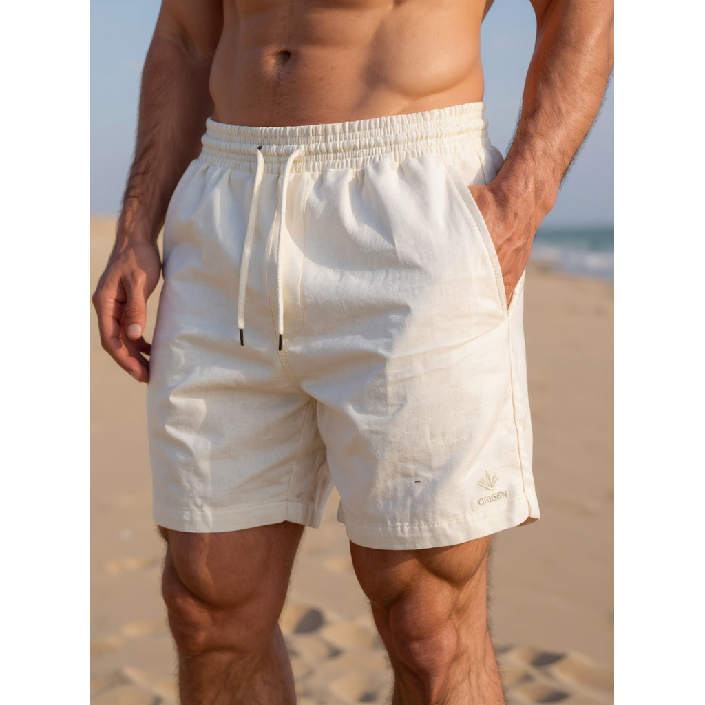 Kit 3 Bermudas Masculinas Linho Elastano Praiana Confortável Verão — Camis.Soares