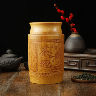 Estilo chinês grandes latas de chá de bambu latas de chá latas seladas à prova de umidade chá de bambu meridiano latas d