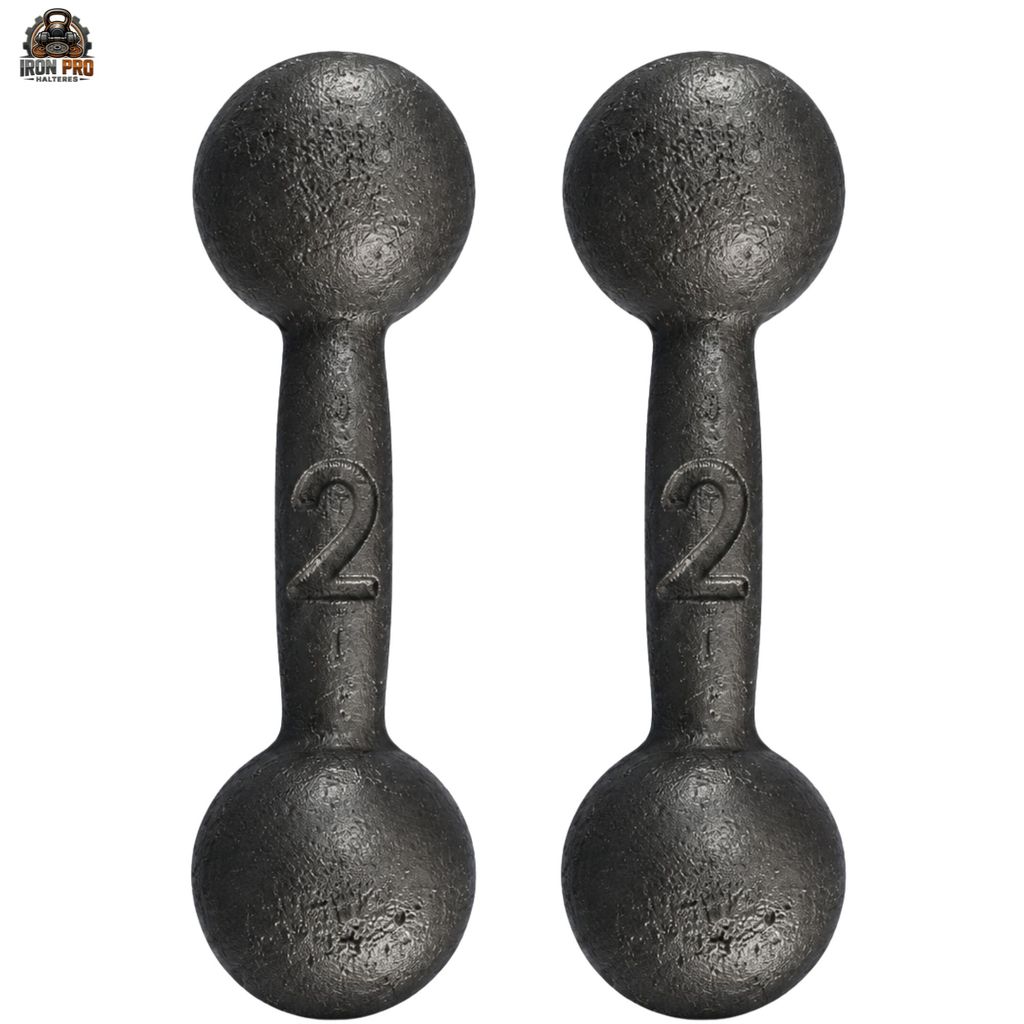 Halter Bola Pintado 2 kg PAR Fisioterapia Musculação Academia CrossFit Treino Funcional Fitness Peso Livre Exercício Cas