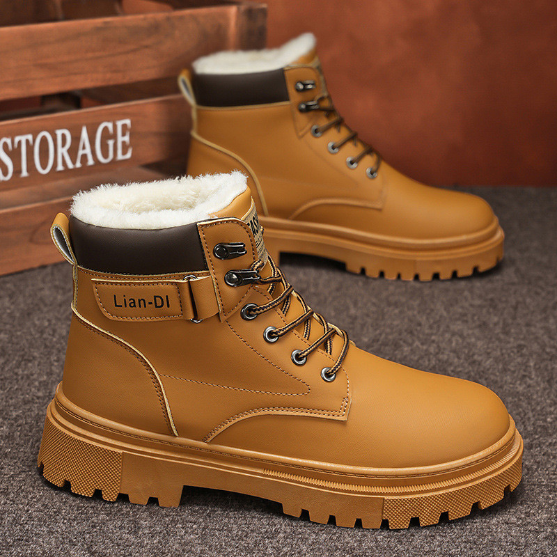 2026 Novo Estilo Martin Botas Masculinas Botas de Cano Alto de Inverno