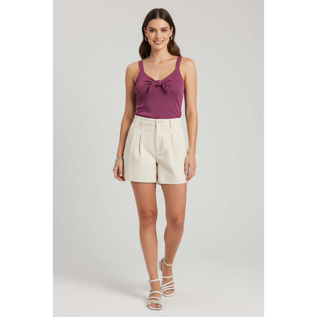 Regata Feminina Laço Lurex Marialícia Rosa · foto 2