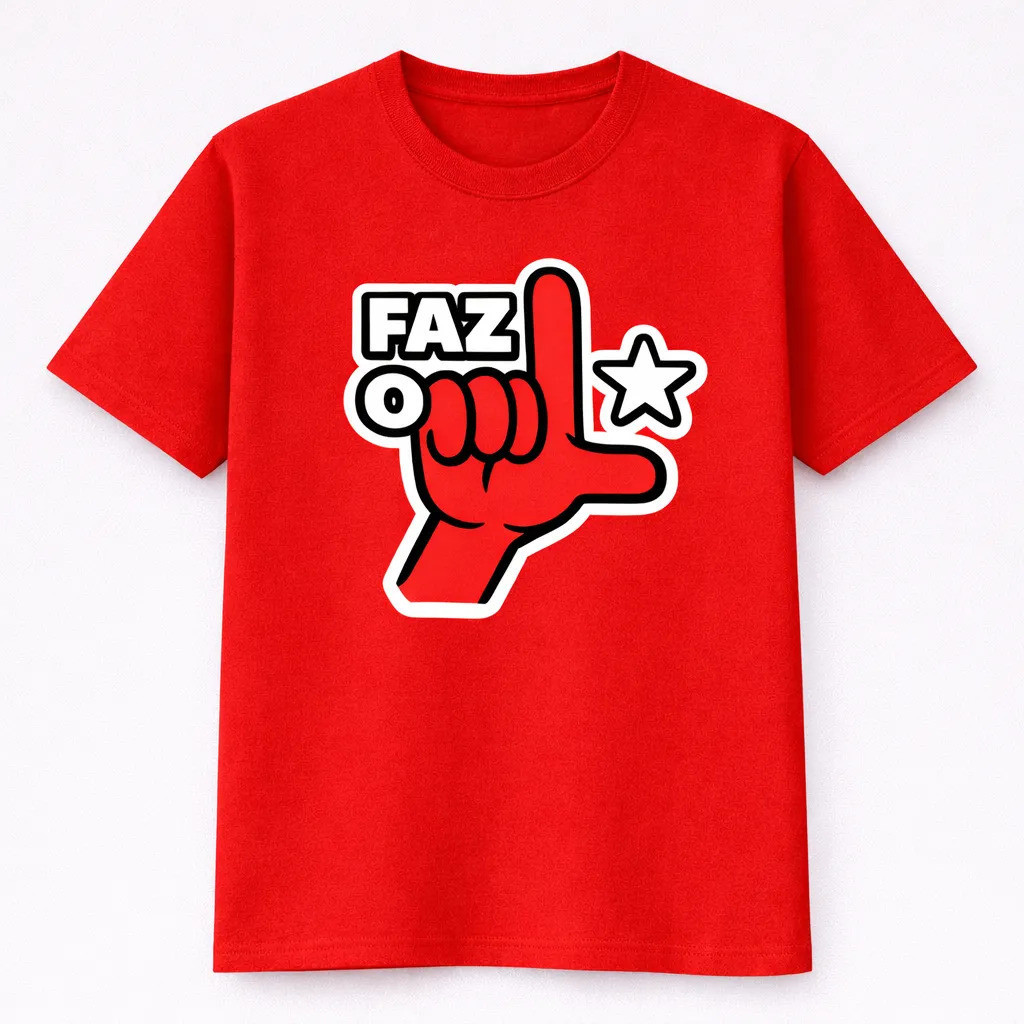 Camiseta Estampada Lula Faz O L Blusa Algodão Premium Masculina Feminina Camisa Casual Moda Streetwear Lançamento Top