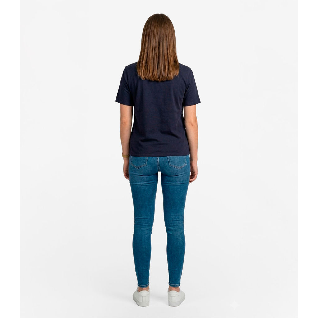 Blusa Feminina Manga Curta Infinita Cor Azul — imagem 2 de 2