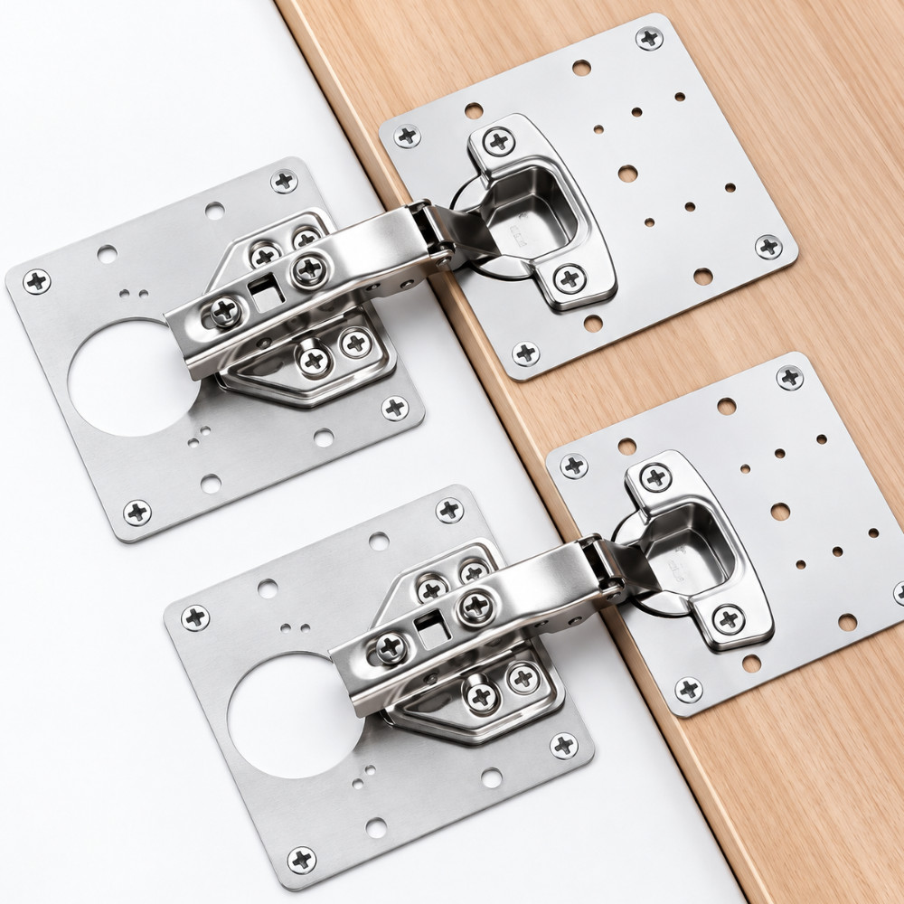 Kit Placas Para Conserto De Dobradiça Armário Mdf Porta Reparo