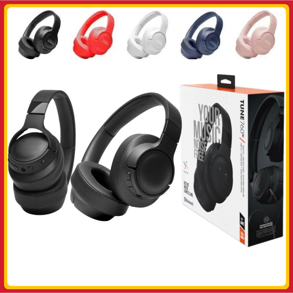 Fone de ouvido Bluetooth 760BT Sem fio com cancelamento de Ruído e Microfone compatível Android iOS PC Celular