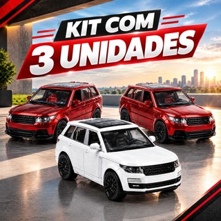 Kit Carrinho De Ferro Range Land Rover Miniatura Abre Porta Porta-Malas Fricção Coleção