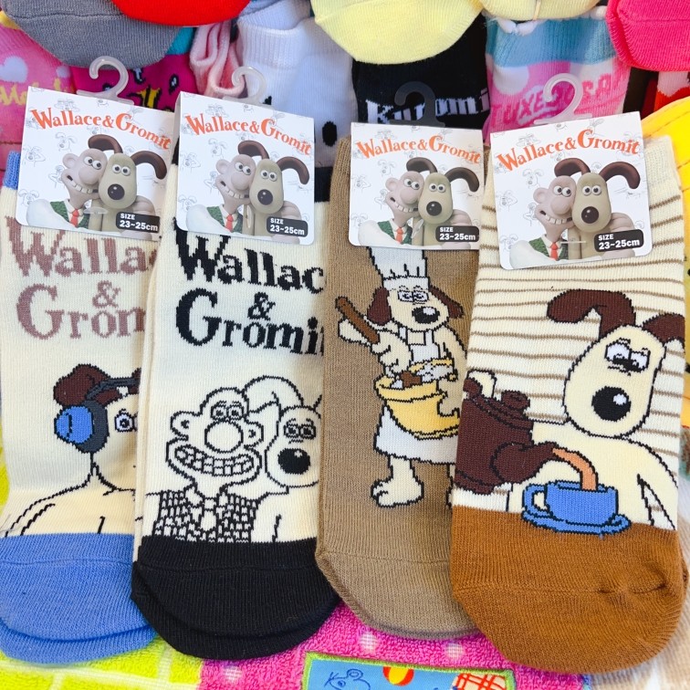 Exportação dos desenhos animados Wallace & Gromit Super invencível mestre cão bonito curto tubo meias femininas meias fe