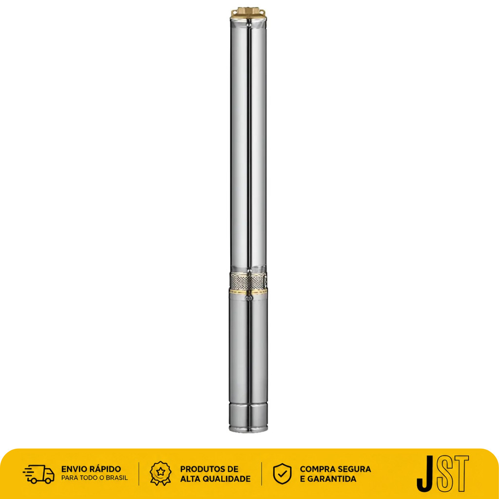 Bomba Submersa Caneta Poço JST JST3 1/2HP 220V 56m 3 Polegadas 60L/min Água Limpa 9 Estágios
