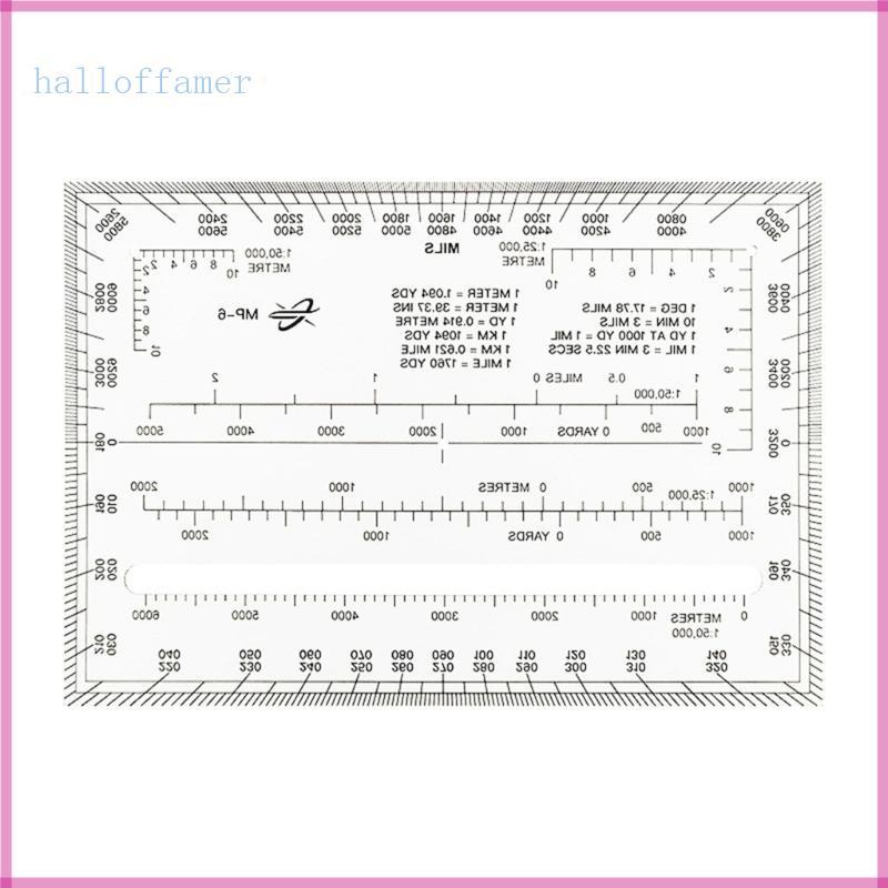 Halloffamer Mapa Topográfico Escala Coordenada Transferidor Clara 1 5000 1 25000 Ferramenta Medição