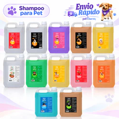 Shampoo Para Cães e Gatos 5L Pet Clean Condicionador Sabonete Liquido Para Pet Adulto e Filhote