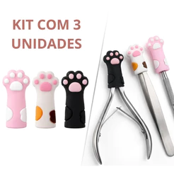 Kit Com 3 Protetor De Ponta Alicate Lapis Caneta Patinha Silicone