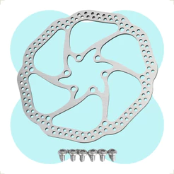 Disco Rotor 160mm 6 Parafusos Shiver Tipo High One Absolute Shimano Cromado 6 Furos Bike