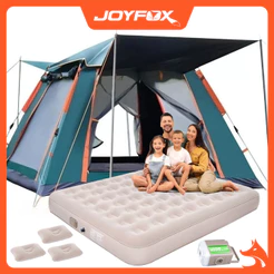 Barraca Camping Colchão Inflável Casal Queen Acampamento Automática Impermeável 5/8 Pessoas JOYFOX