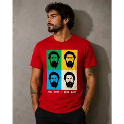 Camiseta Lula Mandatos Presidência 100% Algodão Masculina Feminina Básica Casual Política Brasil - Linha Premium Barato