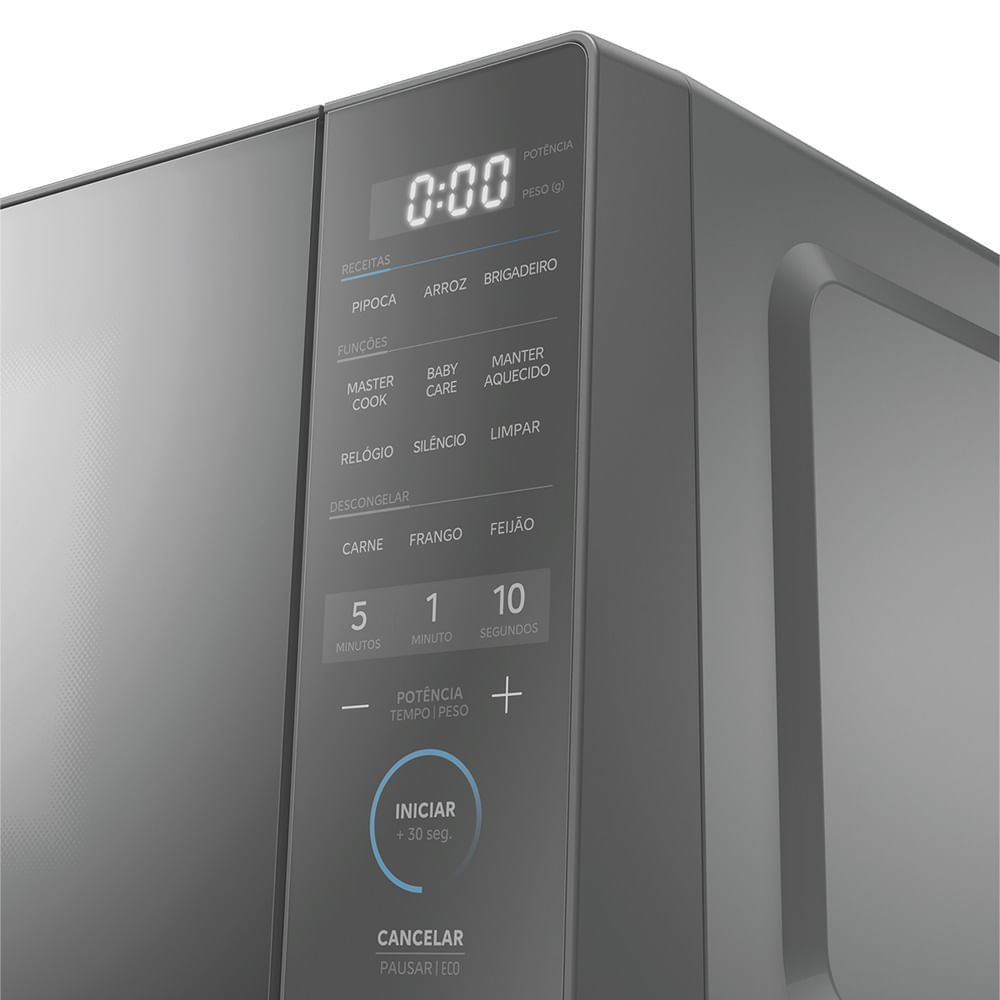 Micro-Ondas 20L Prata Porta Espelhada MasterCook Midea — imagem 2 de 2