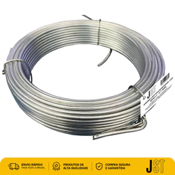 Arame Liso Galvanizado BWG12 2,77mm JST 1kg Aço Zincado Macio Aprox 21m
