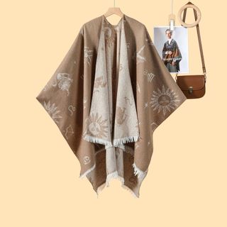 Comércio exterior novo estilo estilo Pastoral senhoras dupla face espalhada barba Jacquard manter quente divisão exterio