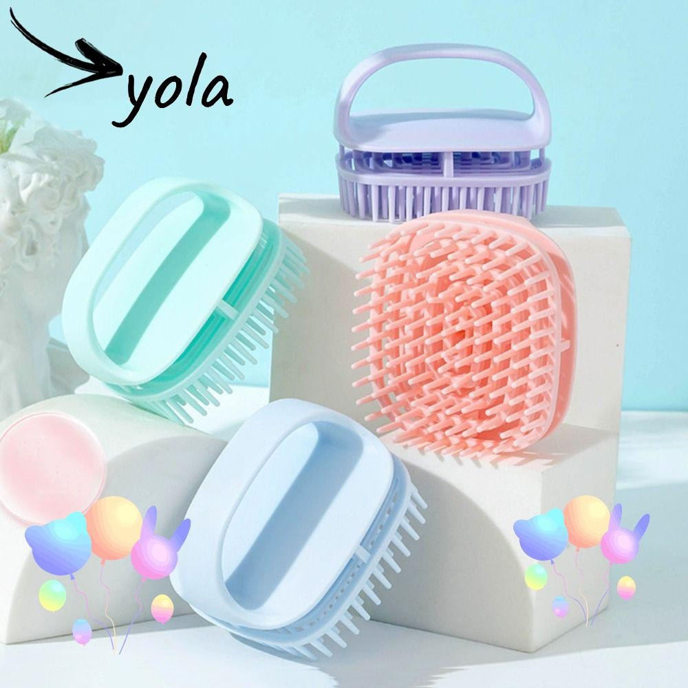 Escova De Massagem Para Shampoo YOLANDAGOODS , Couro Cabeludo TPE De 7 Cores , Ferramenta Cuidados Com Os Cabelos 1FLF