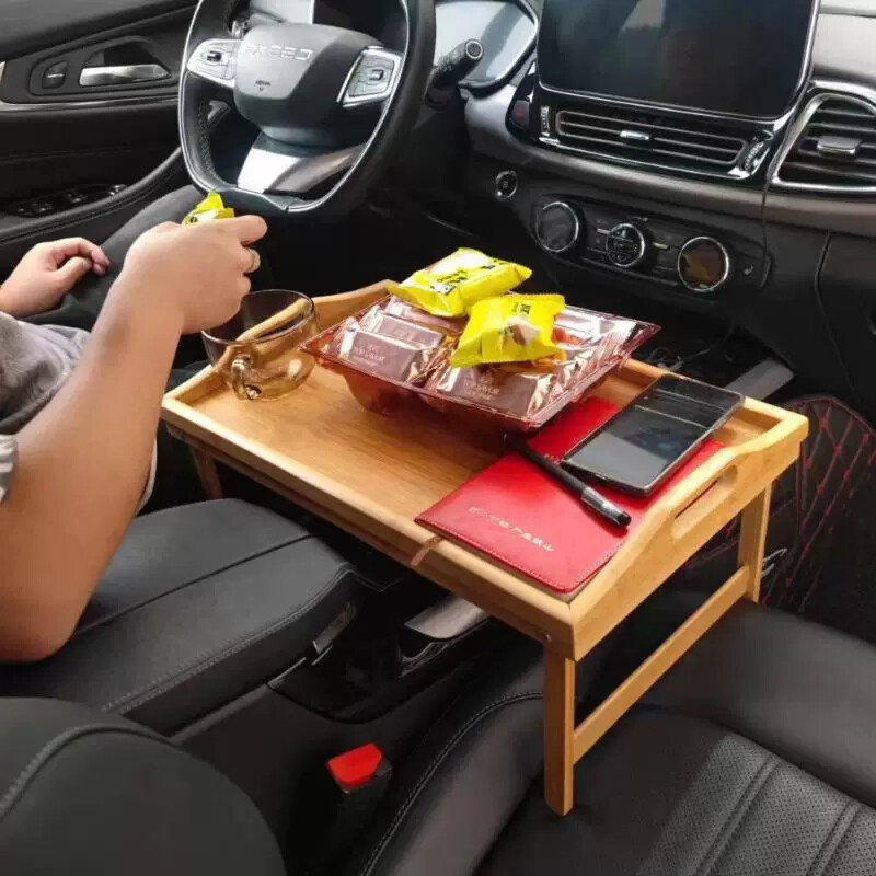 Mesa de chá do carro co-piloto carro portátil dobrável placa de mesa co-piloto frente traseira Interior pequena placa de