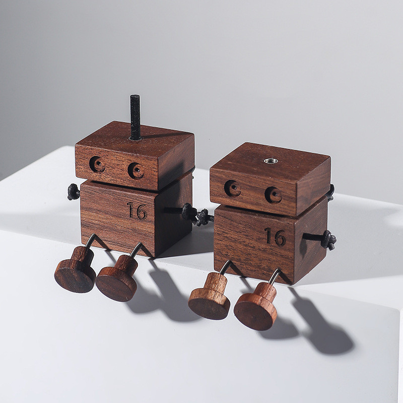 Aromatizador de carro para saída de ar, com design de boneco de madeira que balança as pernas, fragrância leve e duradou