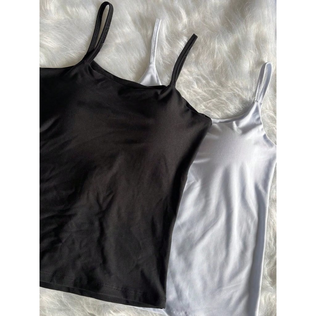Kit 2 Regatas Básica Feminina com Bojo Alcinha Suplex Poliamida Confortável Diário Academia Moda Casual