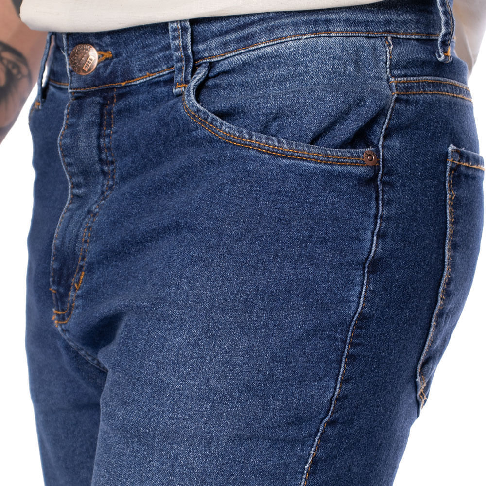 Calça Jeans Masculina Max Denim Reta Azul Escuro · foto 2
