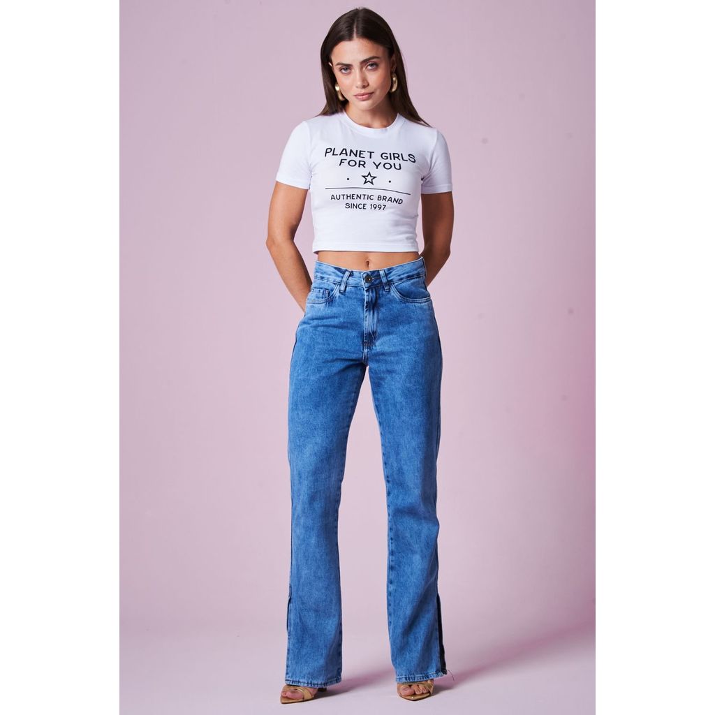 Blusa Cropped Since 1997 Planet Girls Branco · foto 2