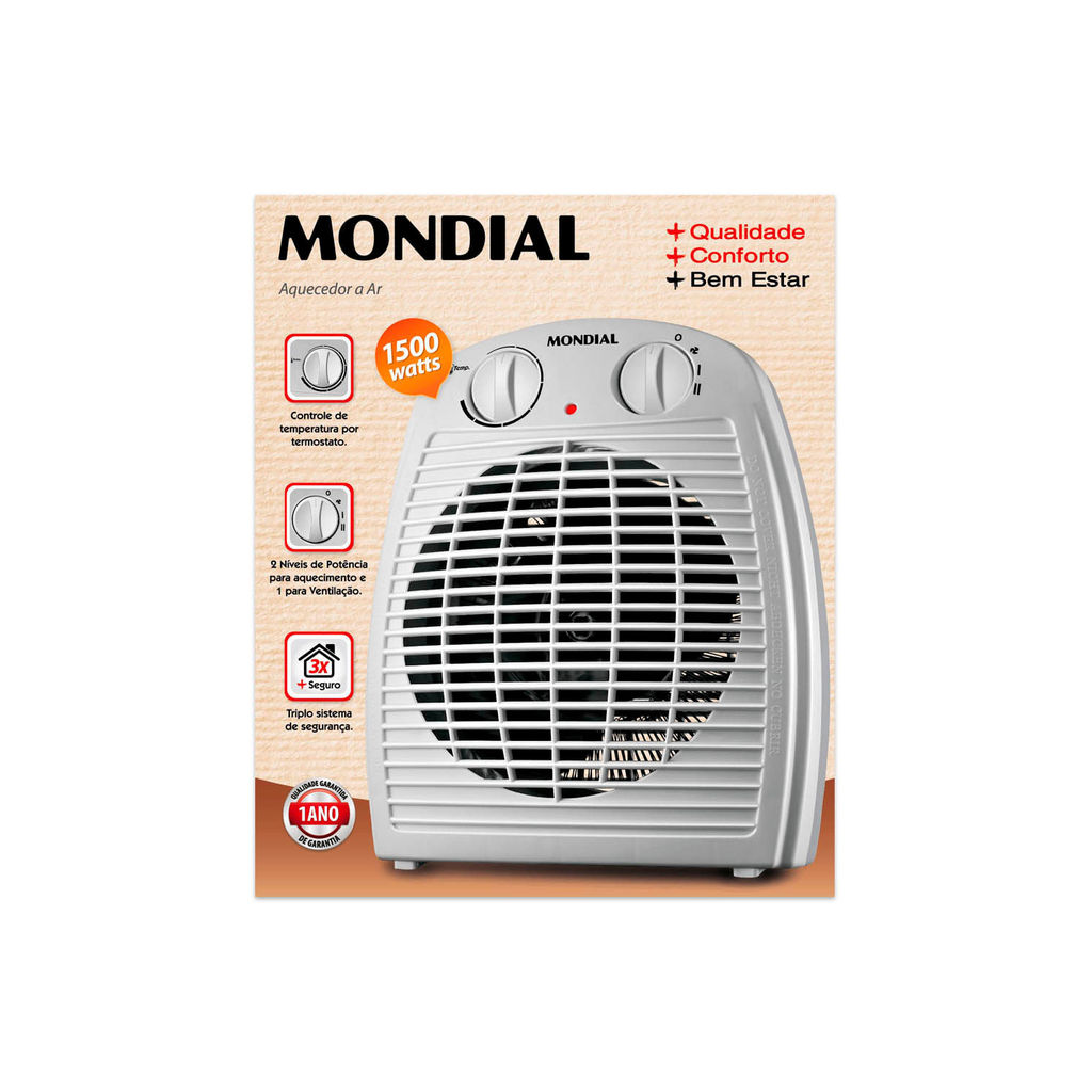 Aquecedor Elétrico Termoventilador Mondial A-08 - 127V · foto 2