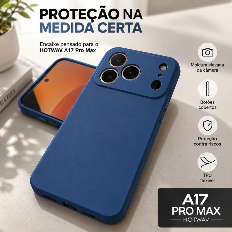 Capa A17 Pro Max HOTWAV Coloridas Proteção Total Case Traseira Encaixe — imagem 2 de 2