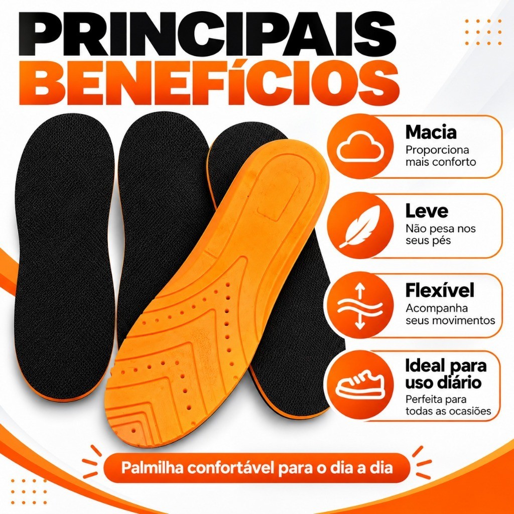 Palmilhas Ortopedica De P.u Em Gel Anatomica Silicone Super Confortavel Para Quem Trabalha Até 10 Horas Em Pé Ortopedica