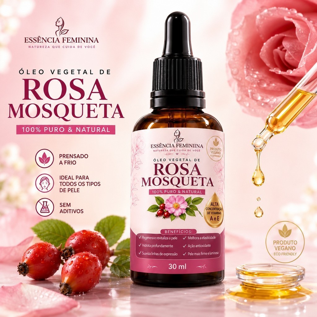 Óleo de Rosa Mosqueta Rubiginosa 100% Puro Original  - 30 mL