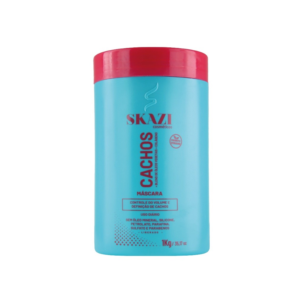Mascara De Tratamento Skazi Vegana Cachos Liberada 1 Kg