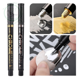 1/2 Pçs Caneta Marcador Espelho Cromado DIY Reflexivo 2mm De Tinta Líquida Ouro Prata Estilo Do Carro Madeira Plástico P em Oferta na Shopee