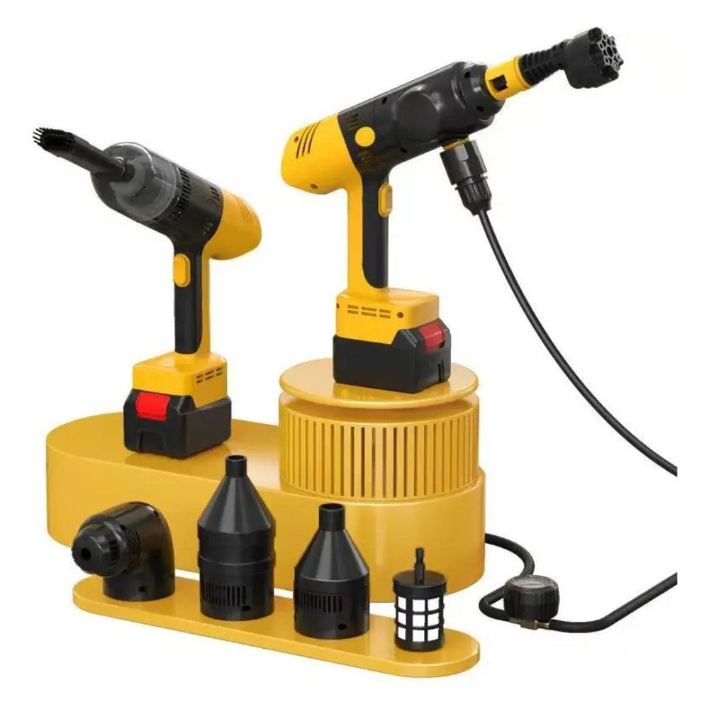 Kit Ferramenta Elétrica 4 em 1 Lavadora Soprador Aspirador Compressor de Ar Alta Pressão Bomvink